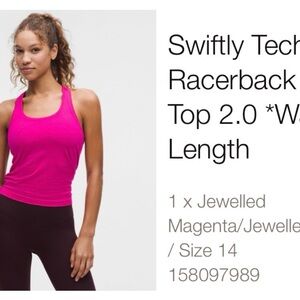 lululemon athletica Racerback Tank Top - Jewel Magenta